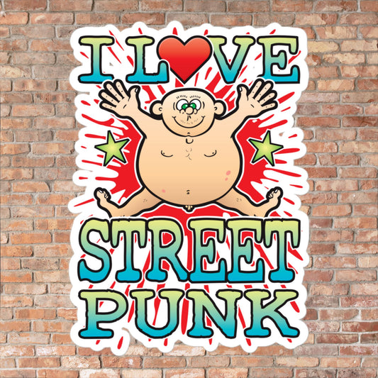 Street Punk Vinyl Kiss-Cut Sticker / 14 x 10cm