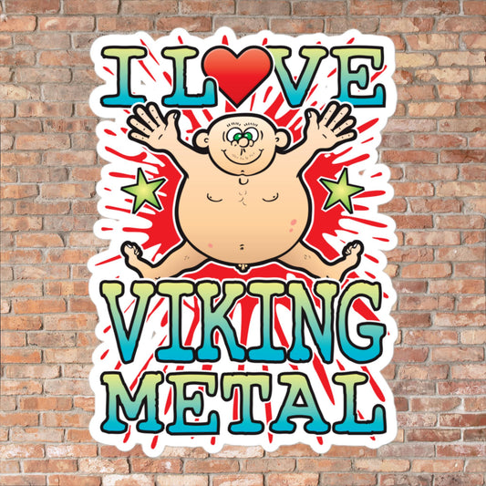 Viking Metal Vinyl Kiss-Cut Sticker / 14 x 10cm