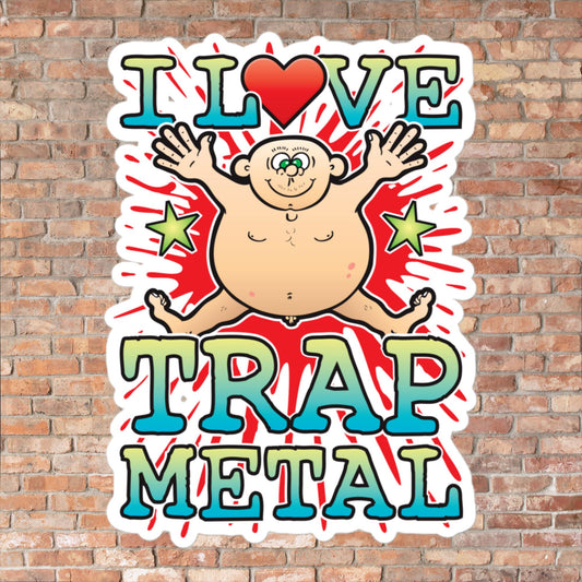 Trap Metal Vinyl Kiss-Cut Sticker / 14 x 10cm