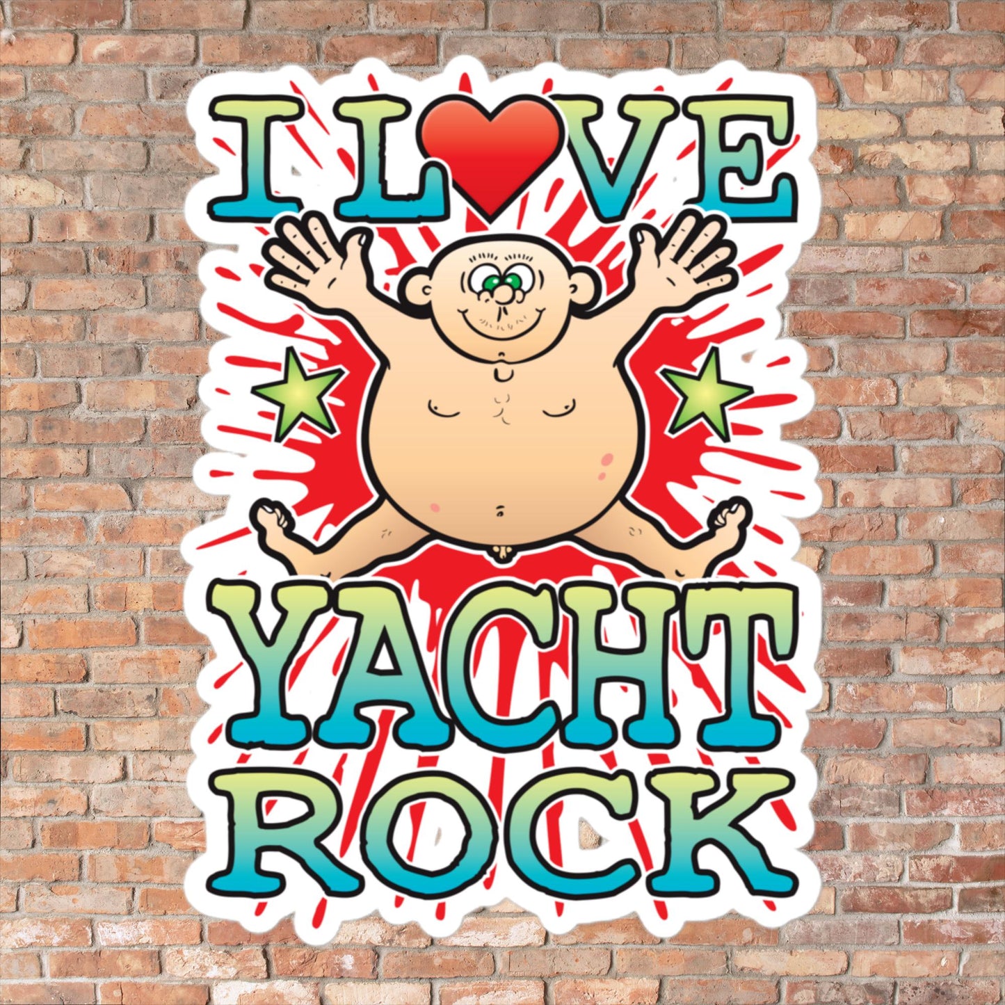 Yacht Rock Vinyl Kiss-Cut Sticker / 14 x 10cm
