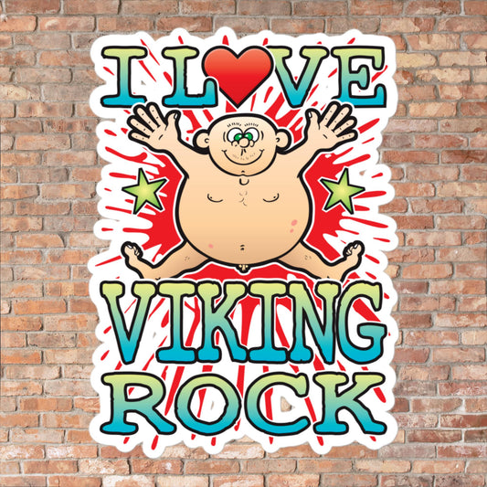 Viking Rock Vinyl Kiss-Cut Sticker / 14 x 10cm