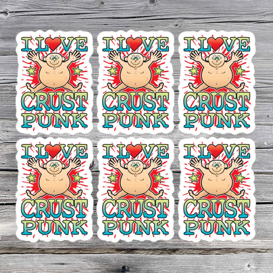 Crust Punk Vinyl Kiss-Cut Stickers
