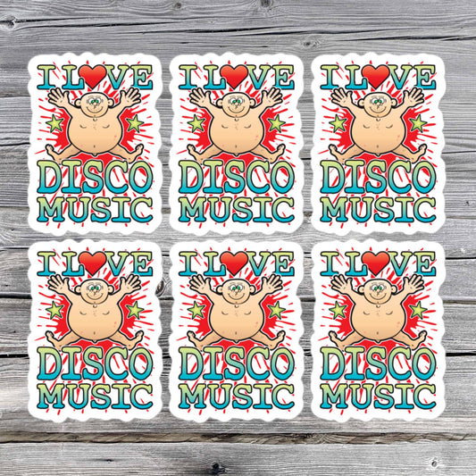 Disco Music Vinyl Kiss-Cut Stickers