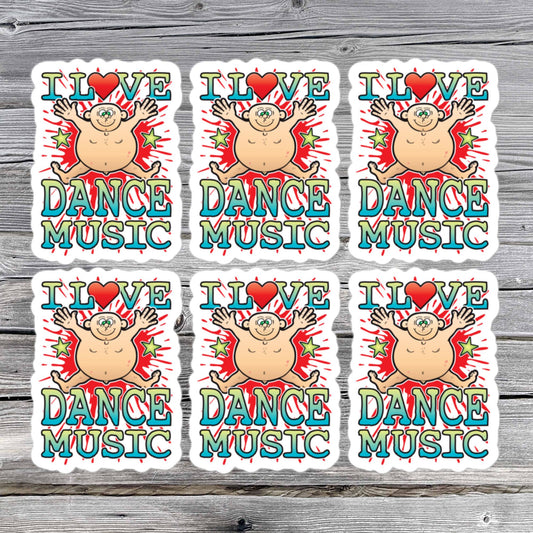 Dance Music Vinyl Kiss-Cut Stickers