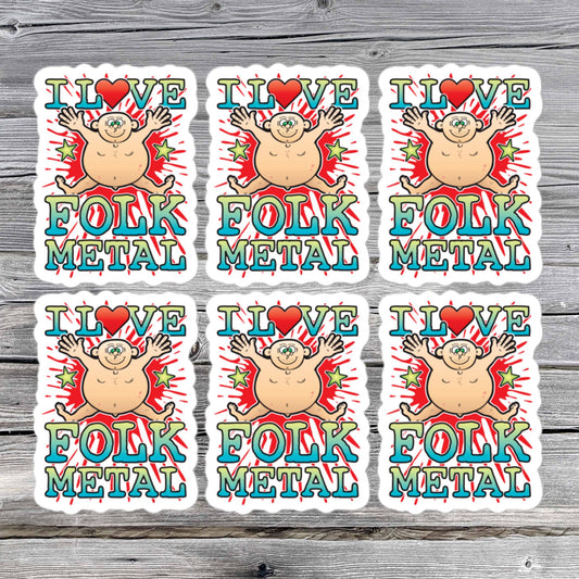 Folk Metal Vinyl Kiss-Cut Stickers