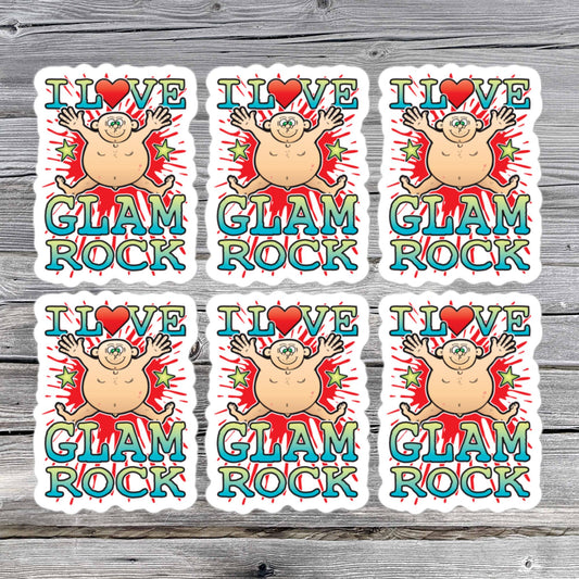 Glam Rock Vinyl Kiss-Cut Stickers