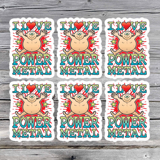 Power Metal Vinyl Kiss-Cut Stickers