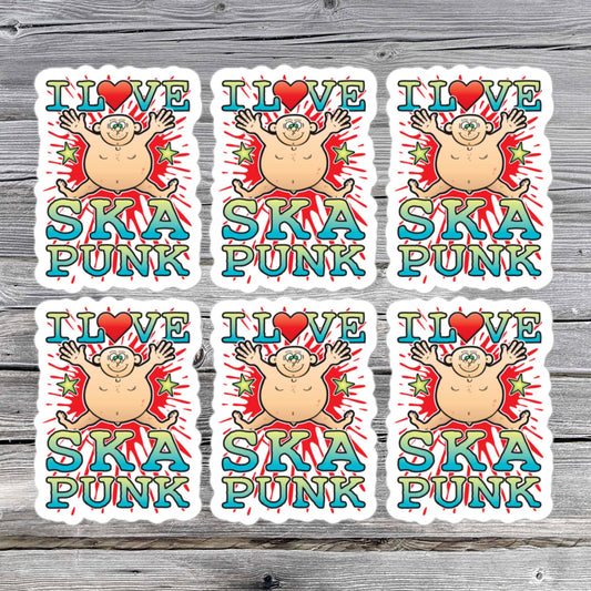 Ska Punk Vinyl Kiss-Cut Stickers