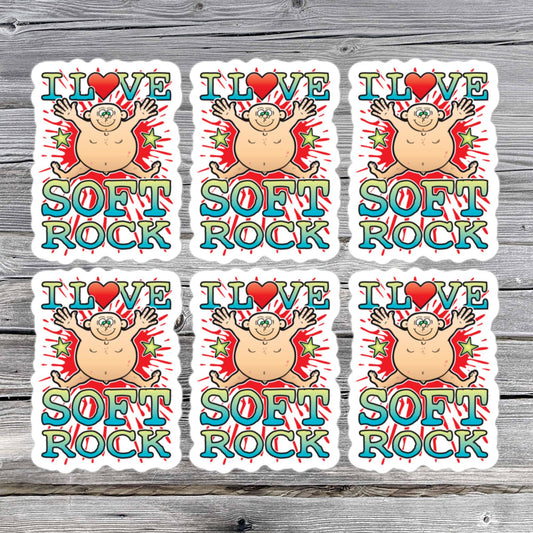 Soft Rock Vinyl Kiss-Cut Stickers