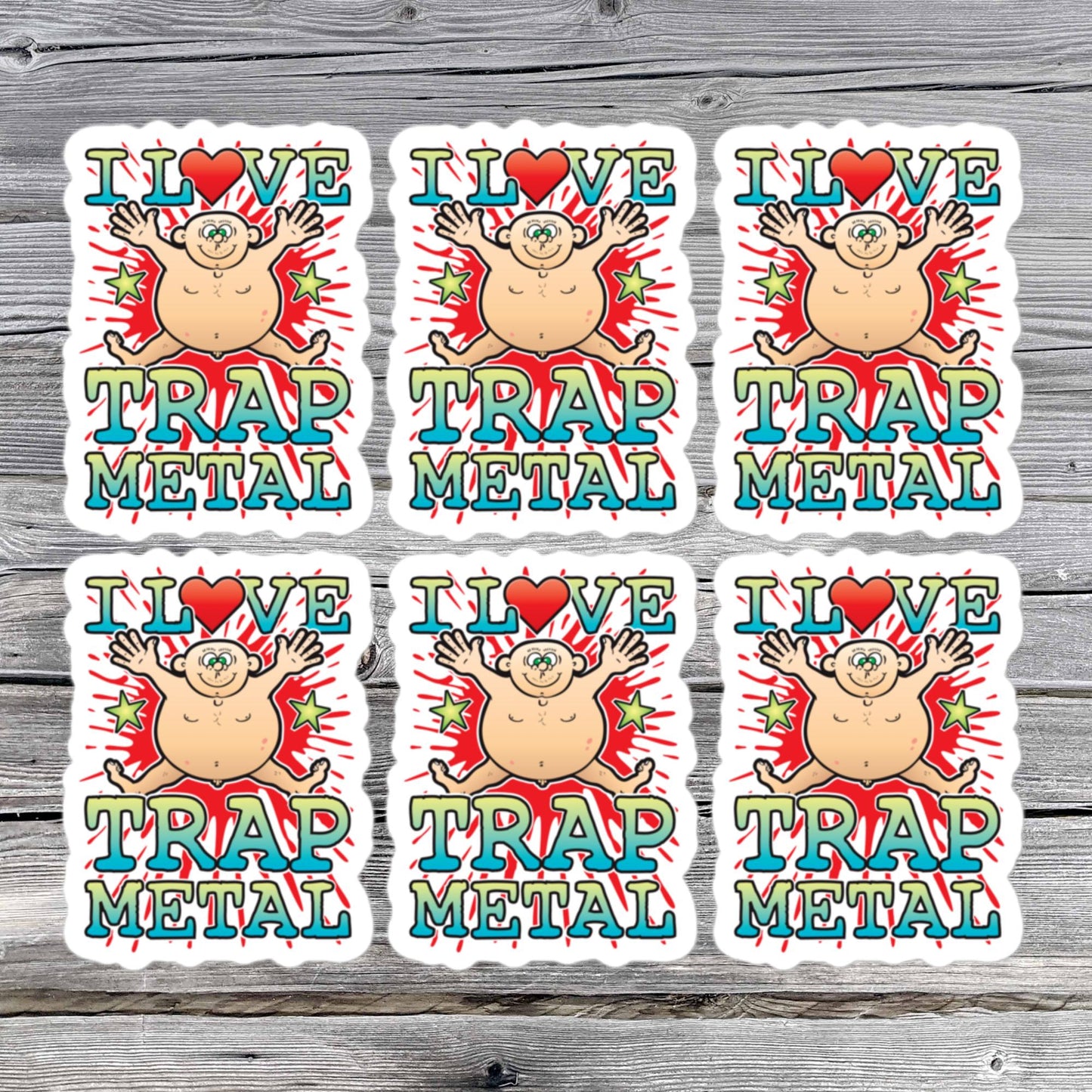 Trap Metal Vinyl Kiss-Cut Stickers
