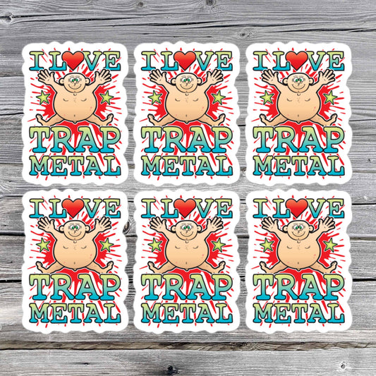 Trap Metal Vinyl Kiss-Cut Stickers