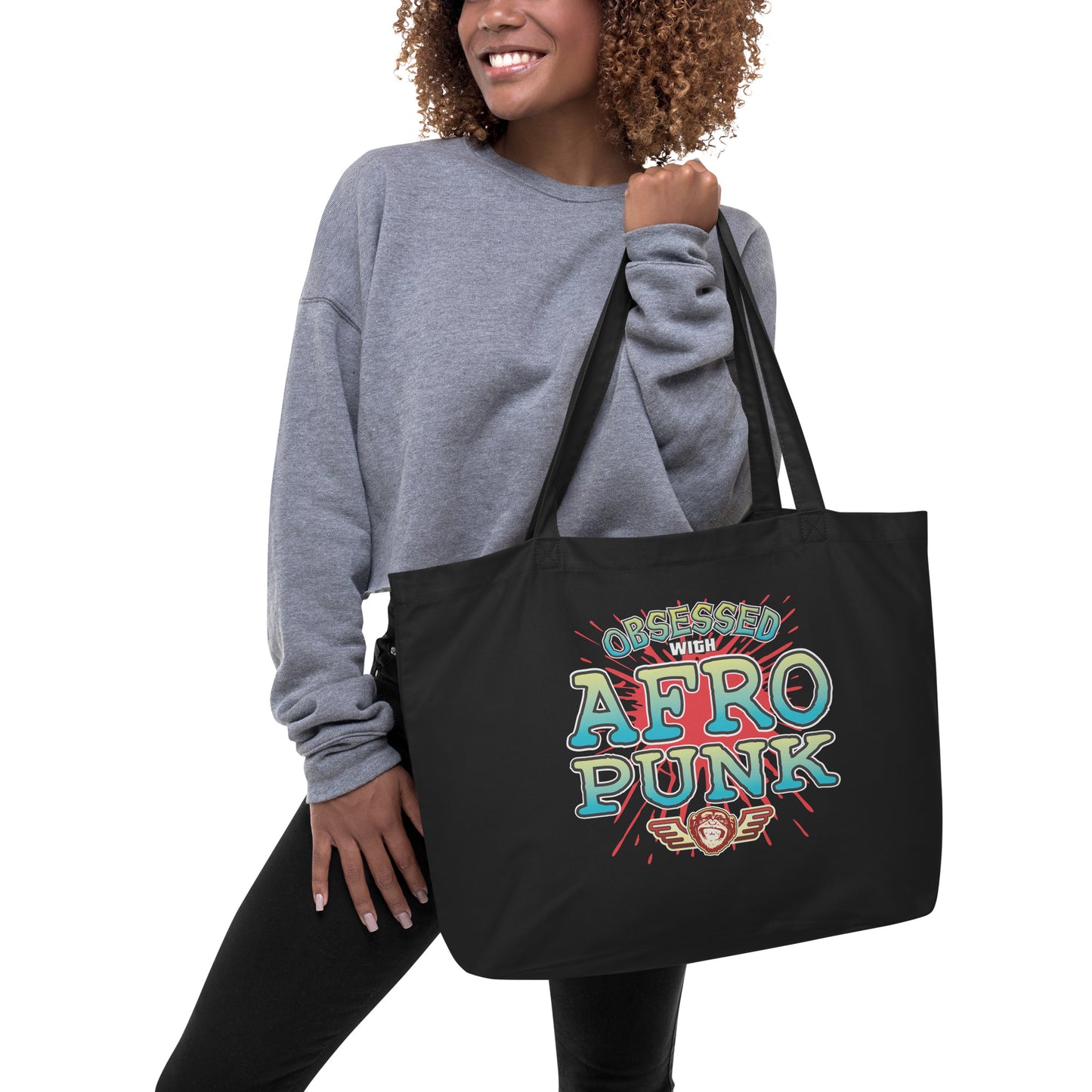 Afro Punk Obsessed Large Organic Tote Bag