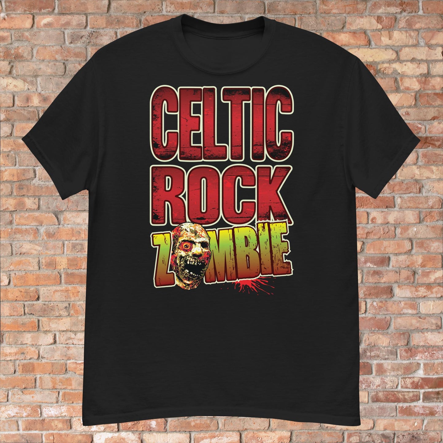 Celtic Rock Zombie Cotton T-Shirt