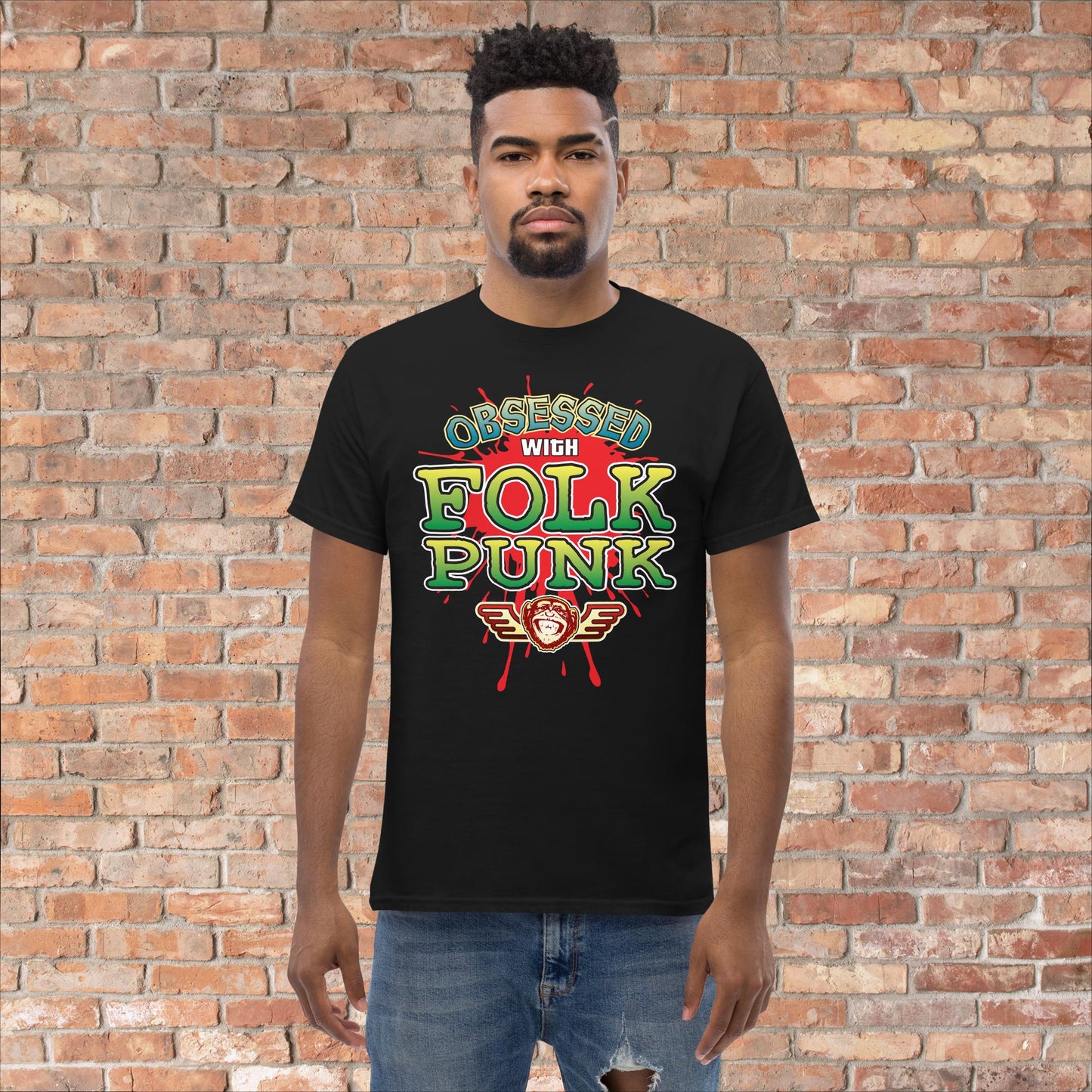 Folk Punk Obsessed Cotton T-Shirt