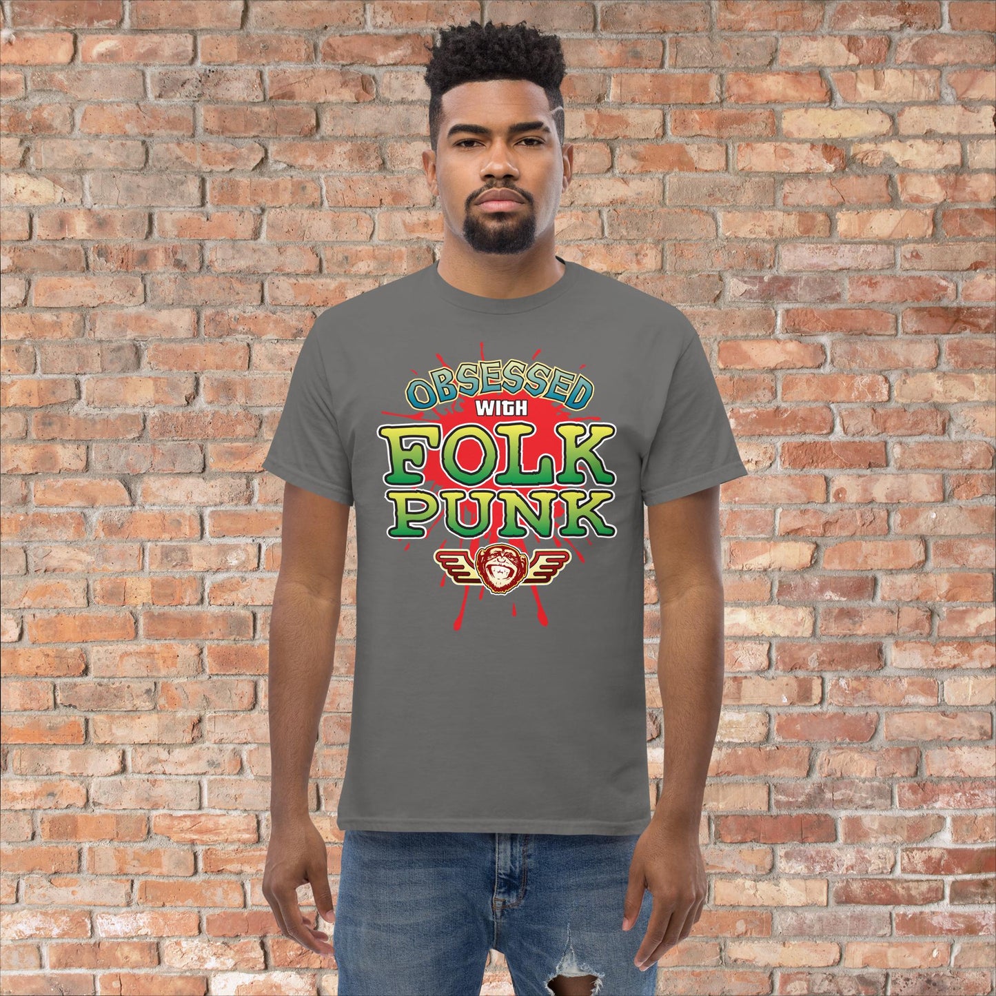 Folk Punk Obsessed Cotton T-Shirt