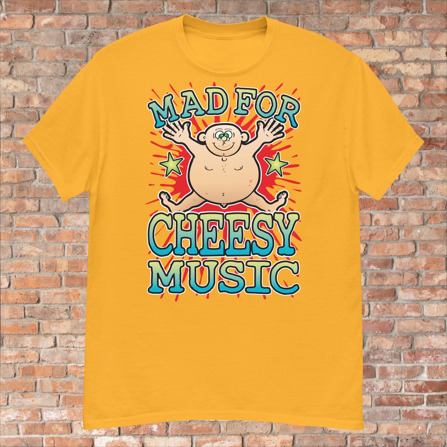 Cheesy Music Cotton T-Shirt