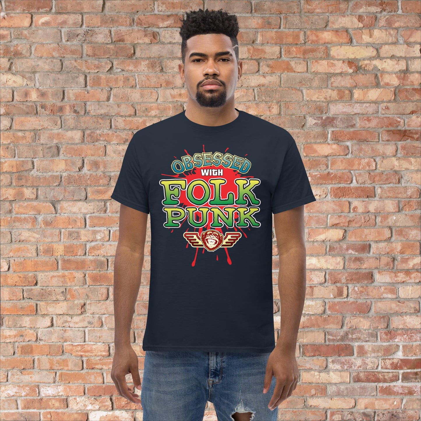 Folk Punk Obsessed Cotton T-Shirt