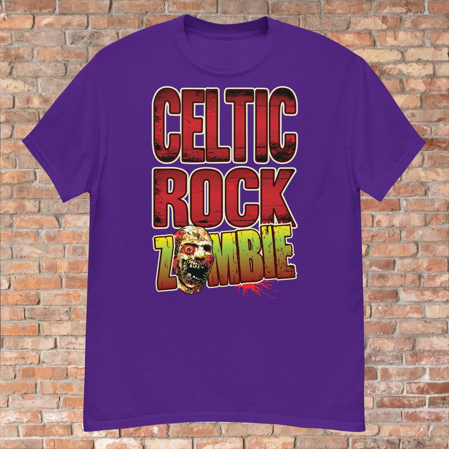 Celtic Rock Zombie Cotton T-Shirt