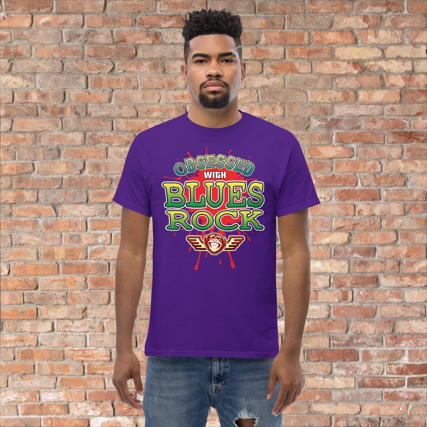 Blues Rock Obsessed Cotton T-Shirt