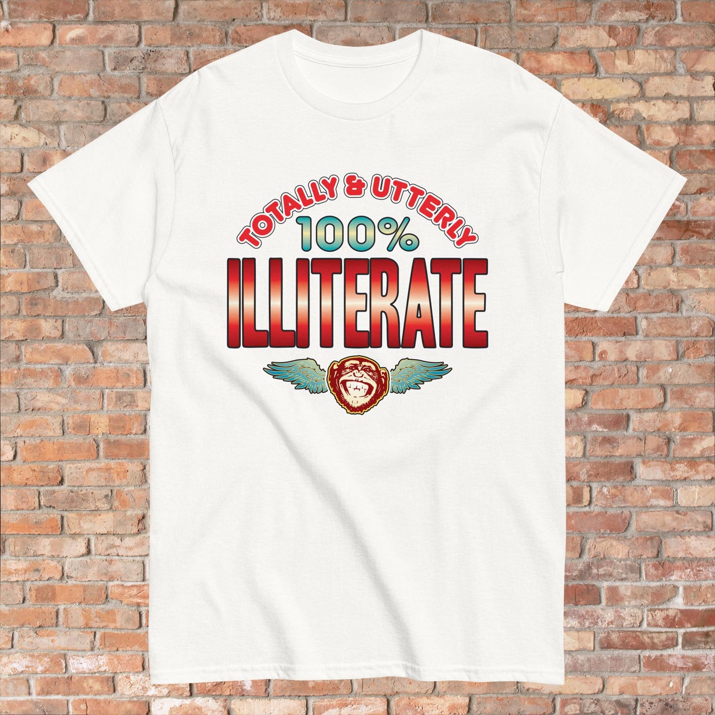 Illiterate 100% Sugar Tag Cotton Unisex T-Shirt