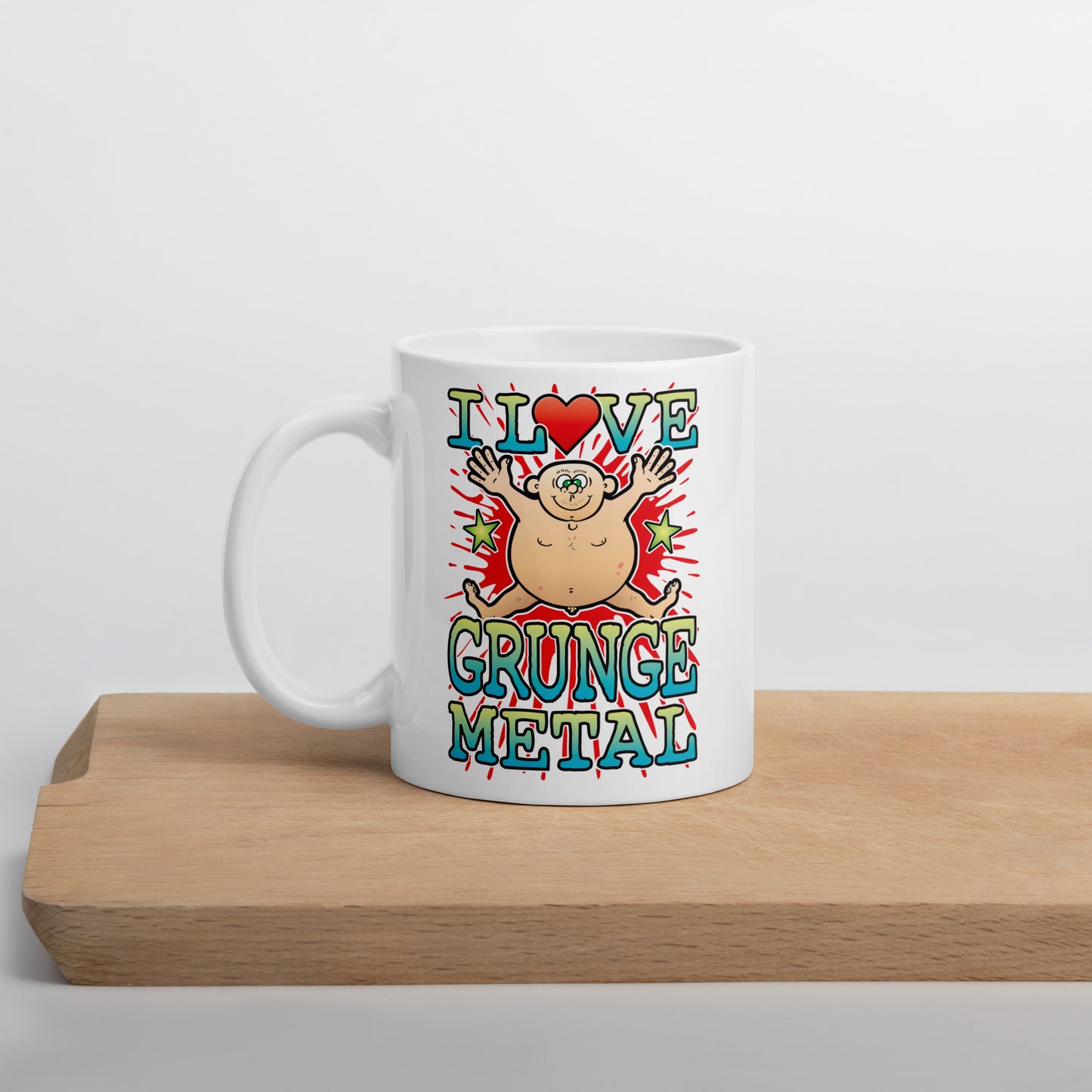 I Love Grunge Metal Ceramic Mug