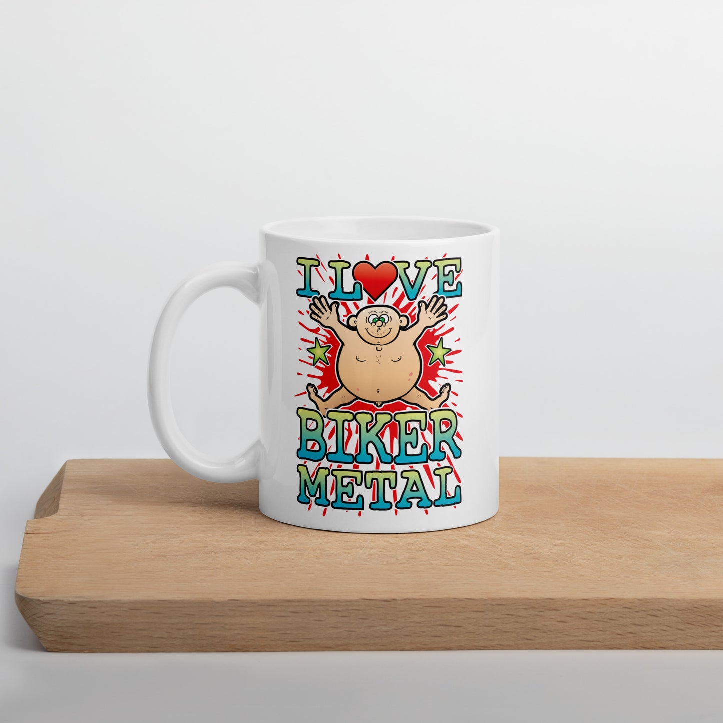 I Love Biker Metal Ceramic Mug
