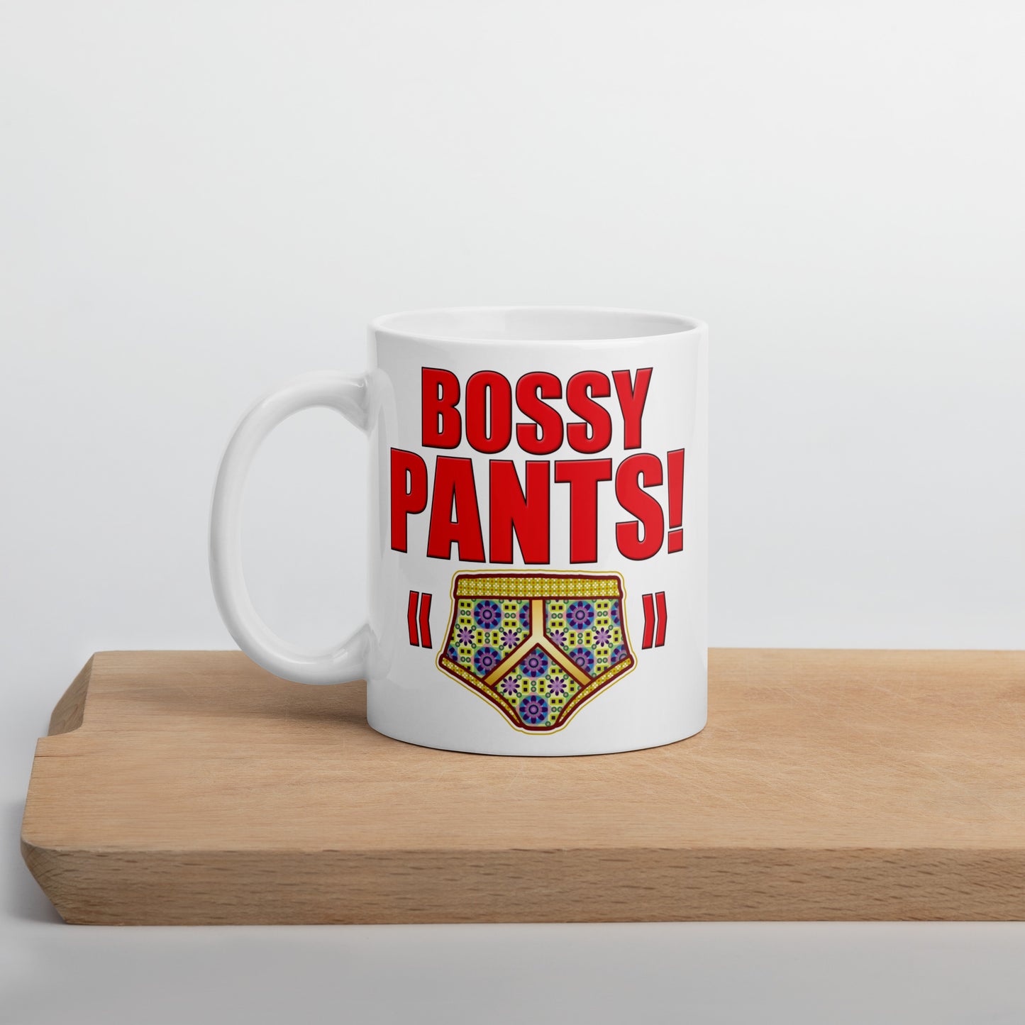 Bossy Pants Funny Slogan Ceramic 11oz Mug