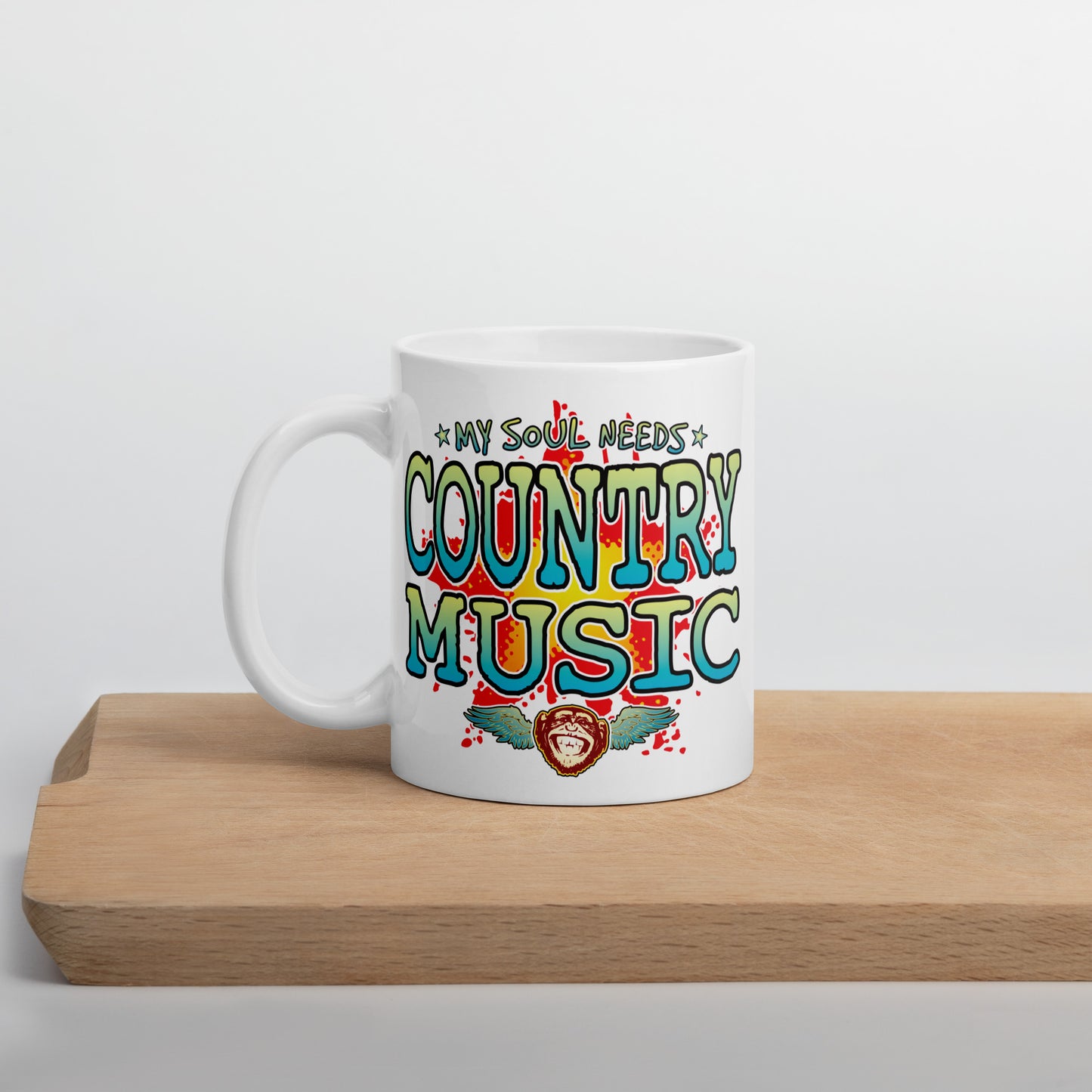 Country Music 11oz White Ceramic Soul Mug