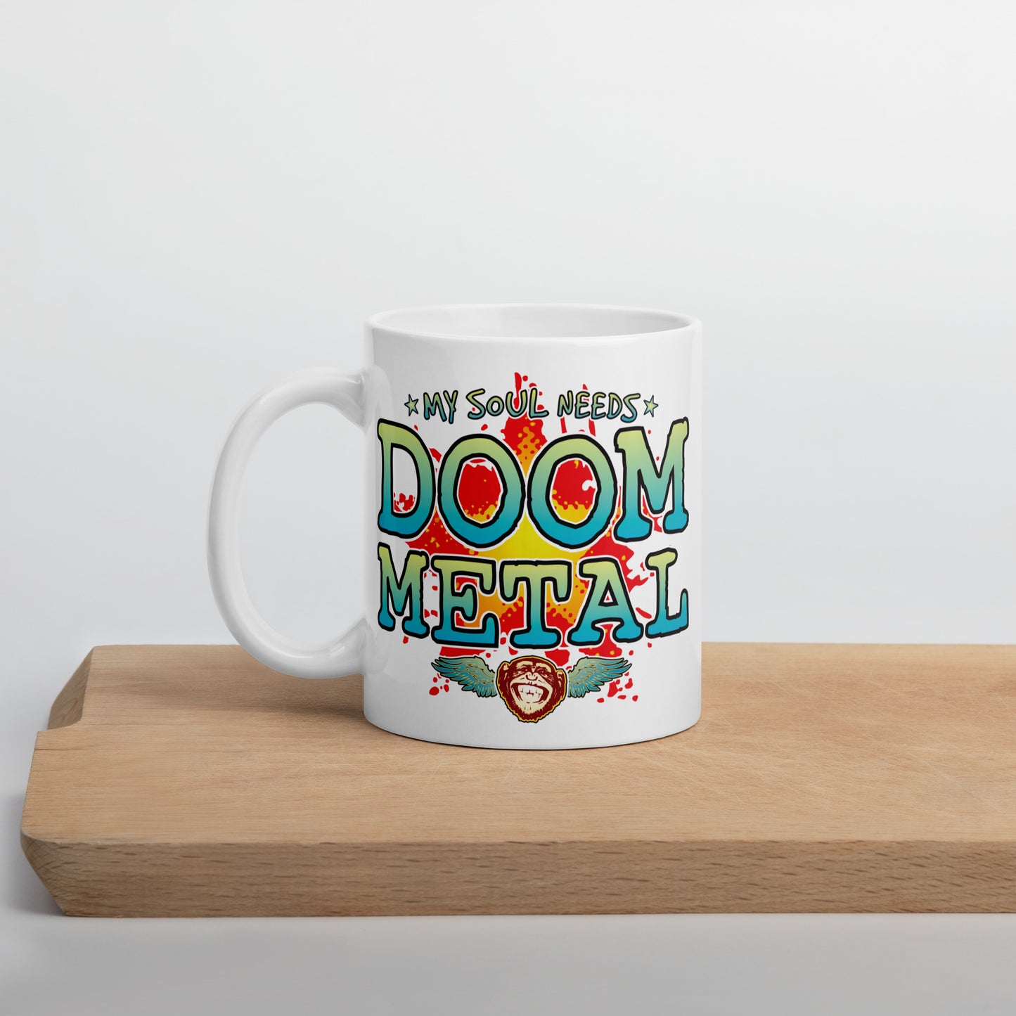 Doom Metal 11oz White Ceramic Soul Mug