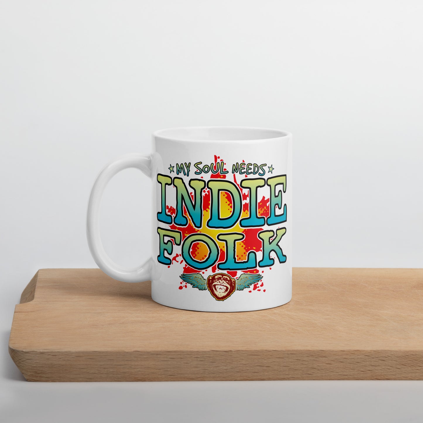 Indie Folk 11oz White Ceramic Soul Mug