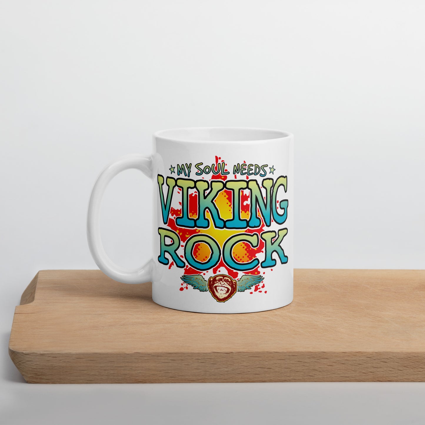 Viking Rock 11oz White Ceramic Soul Mug
