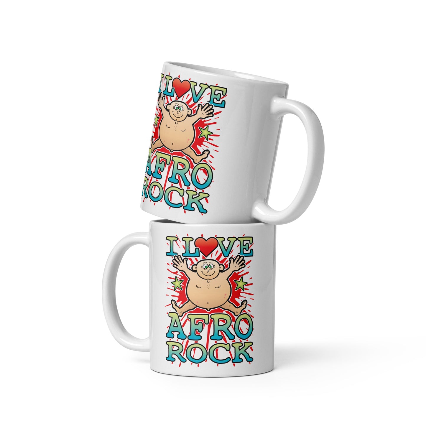 I Love Afro Rock Ceramic Mug