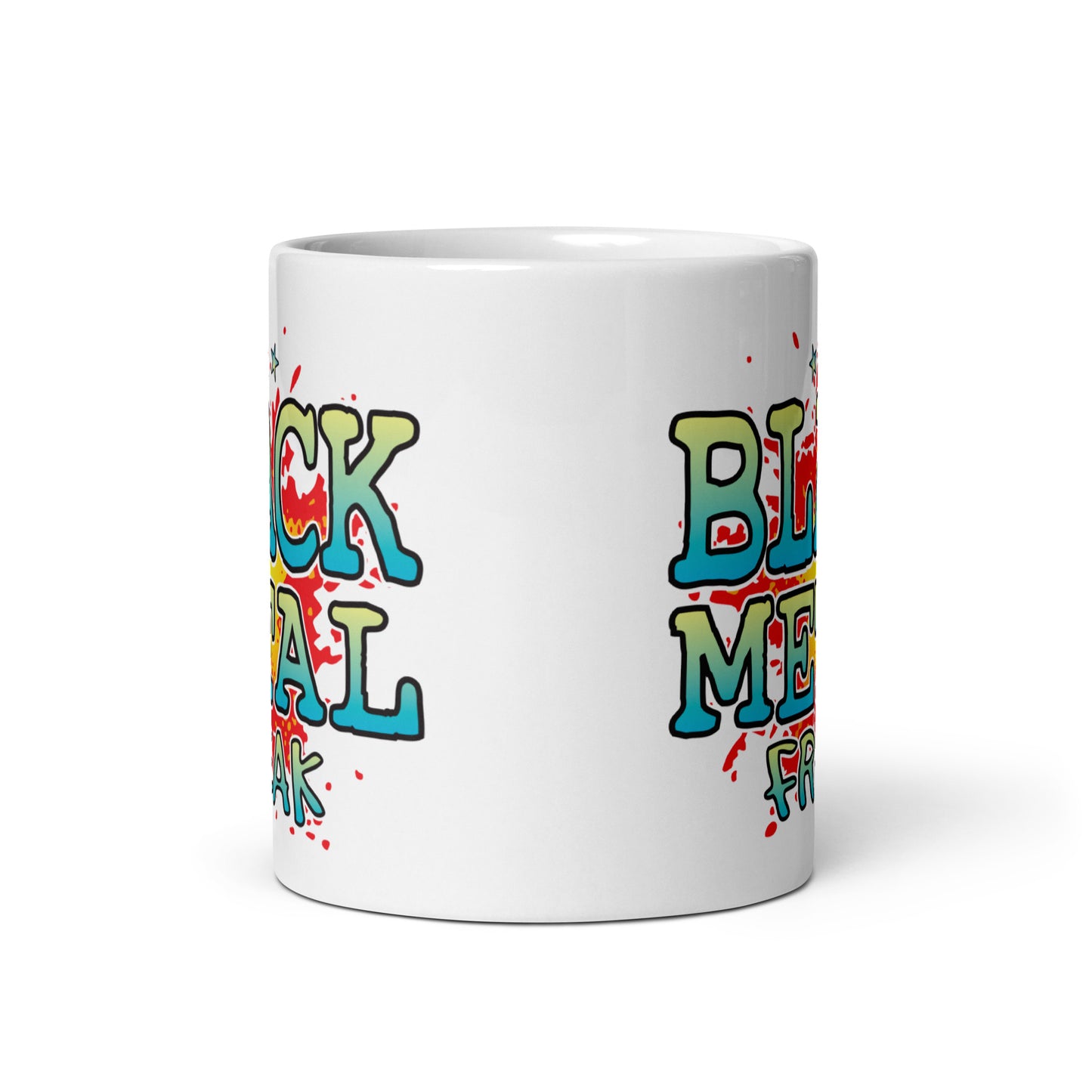 Black Metal Ceramic Mug