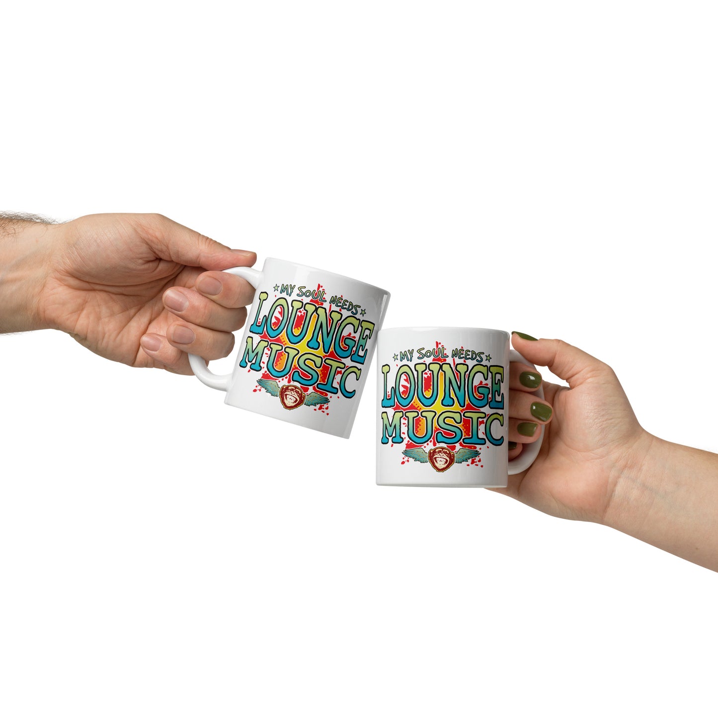Lounge Music 11oz White Ceramic Soul Mug