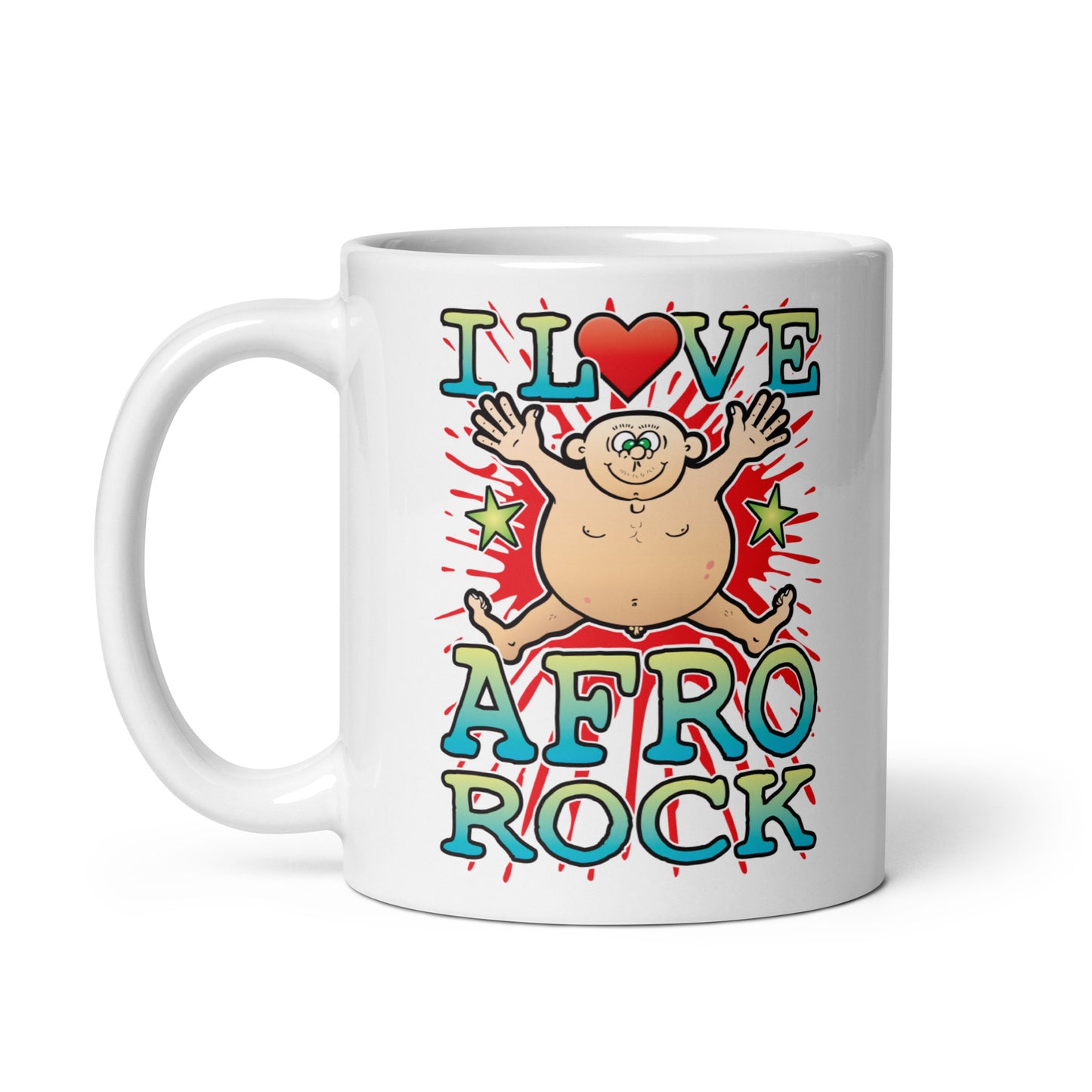 I Love Afro Rock Ceramic Mug