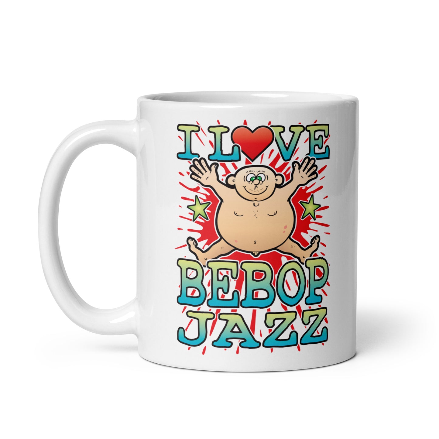 I Love Bebop Jazz Ceramic Mug