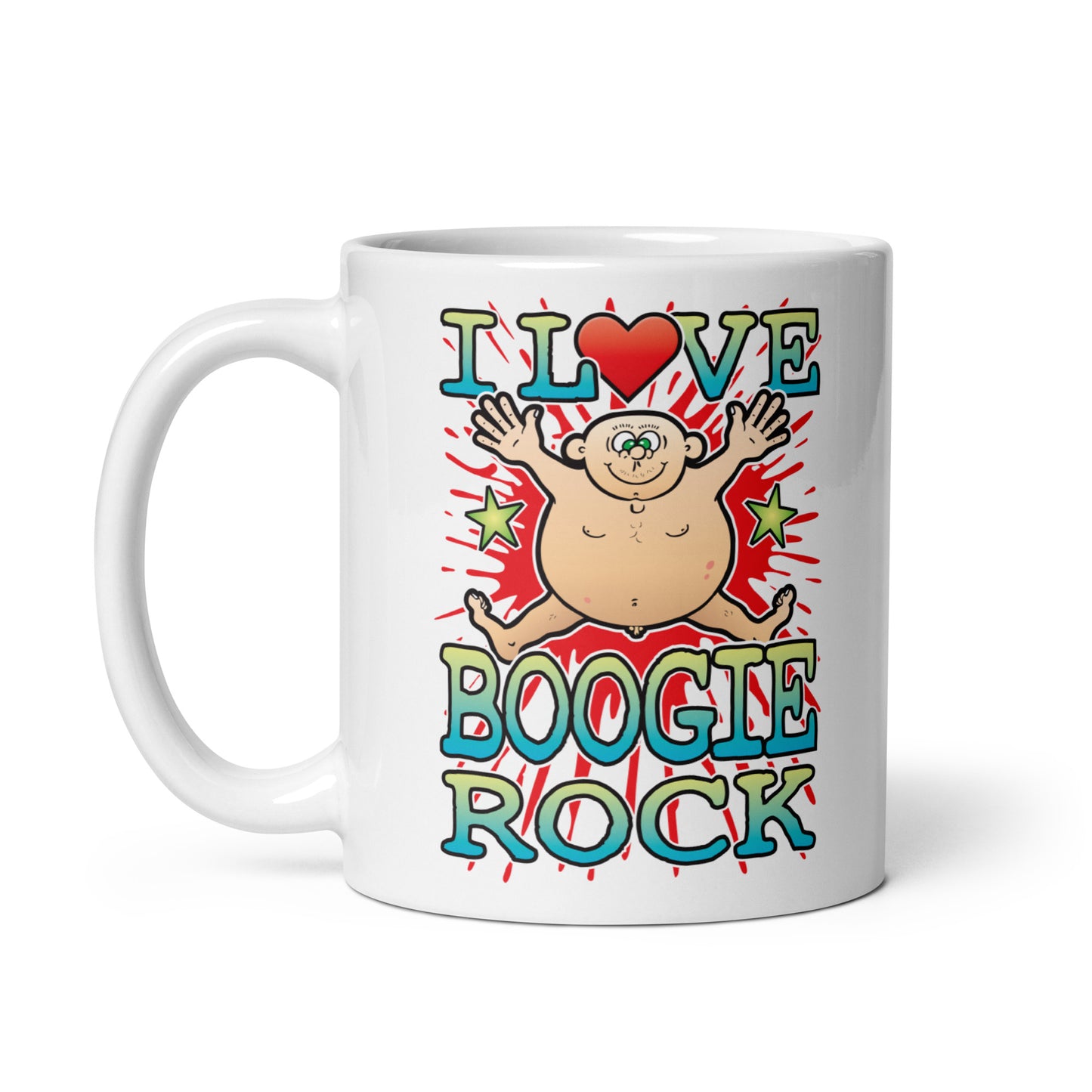 I Love Boogie Rock Ceramic Mug