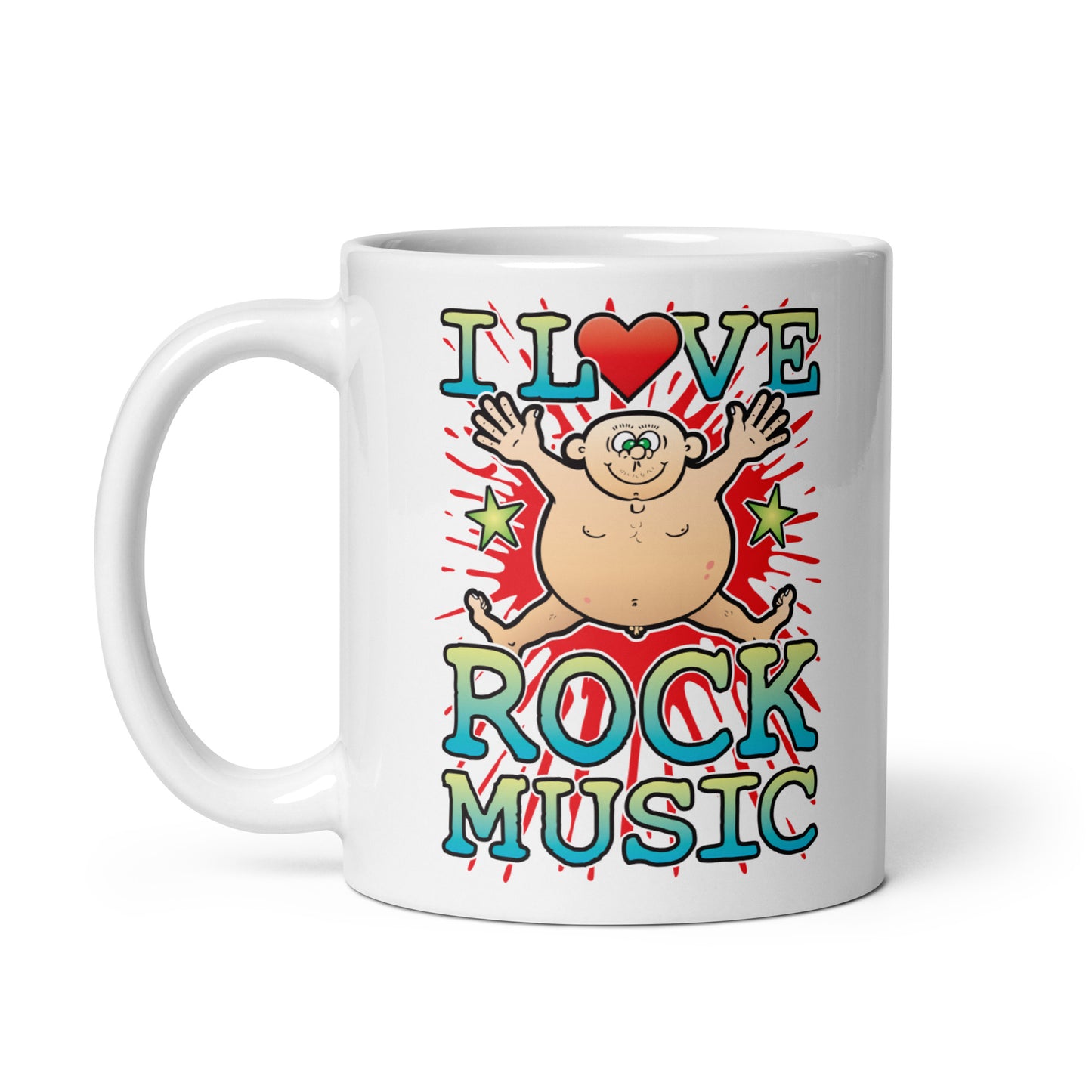 I Love Rock Music Ceramic Mug