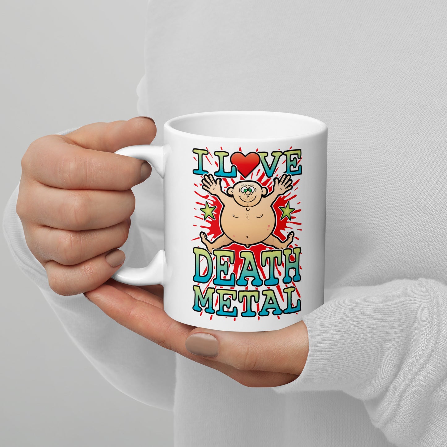 I Love Death Metal Ceramic Mug