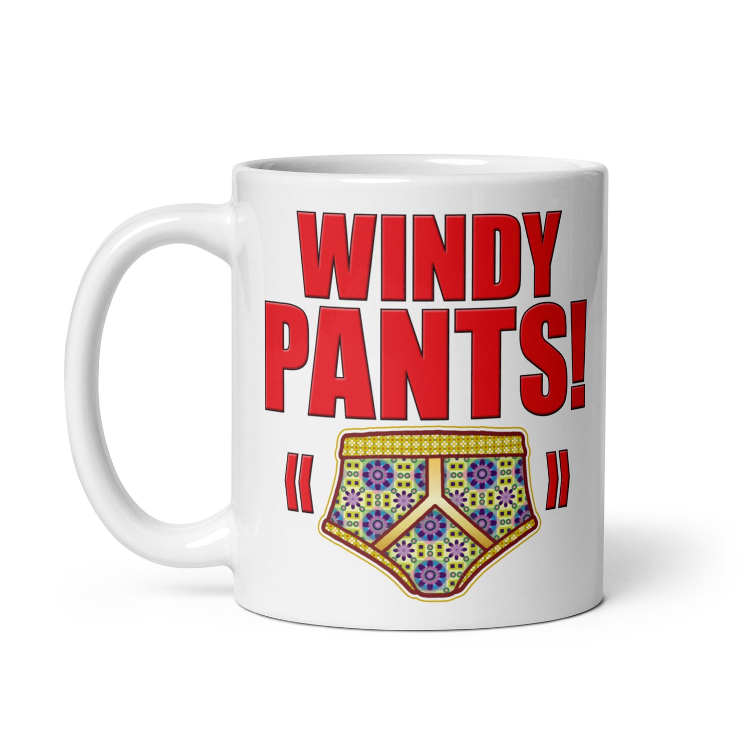 Windy Pants Funny Slogan Ceramic 11oz Mug