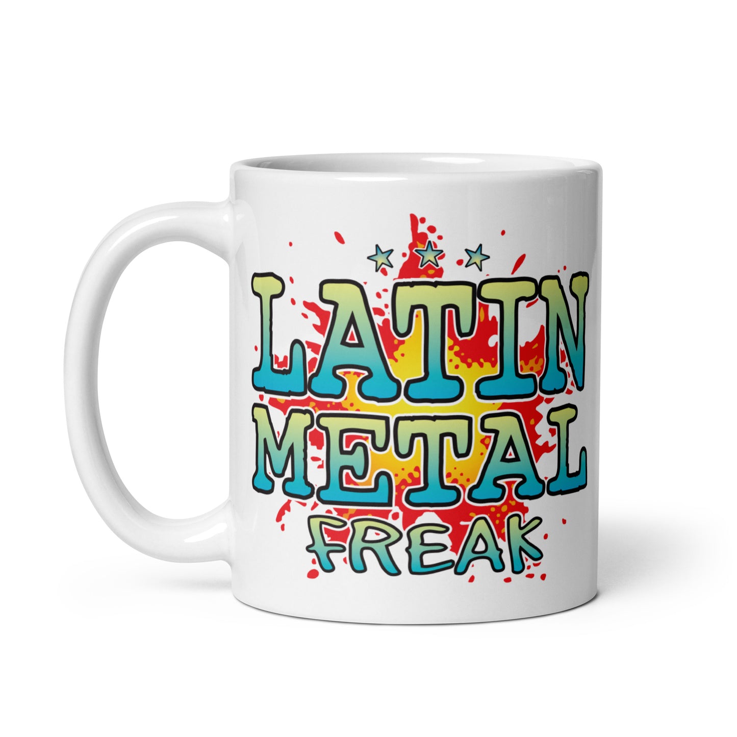 Latin Metal Ceramic Mug