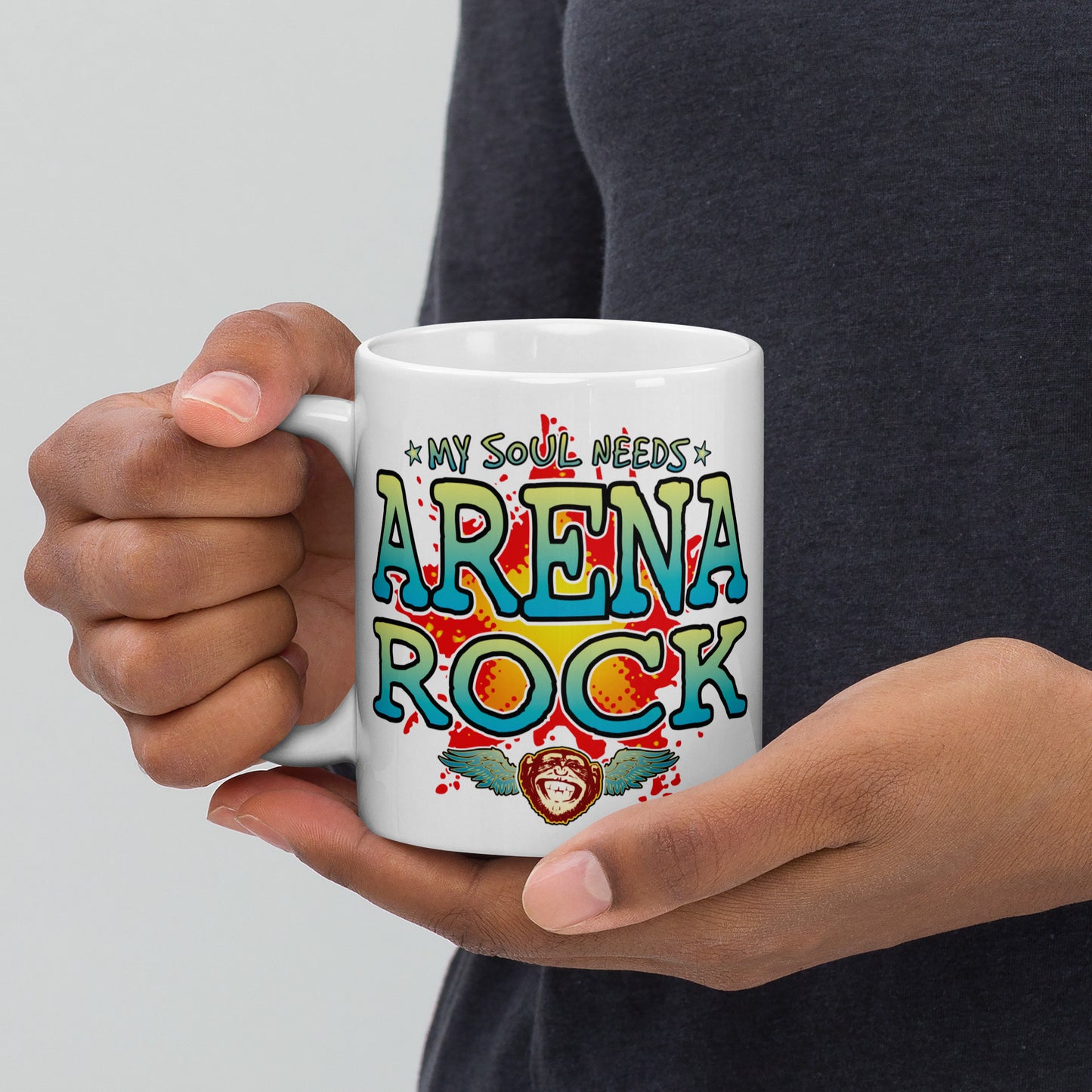 Arena Rock 11oz White Ceramic Soul Mug
