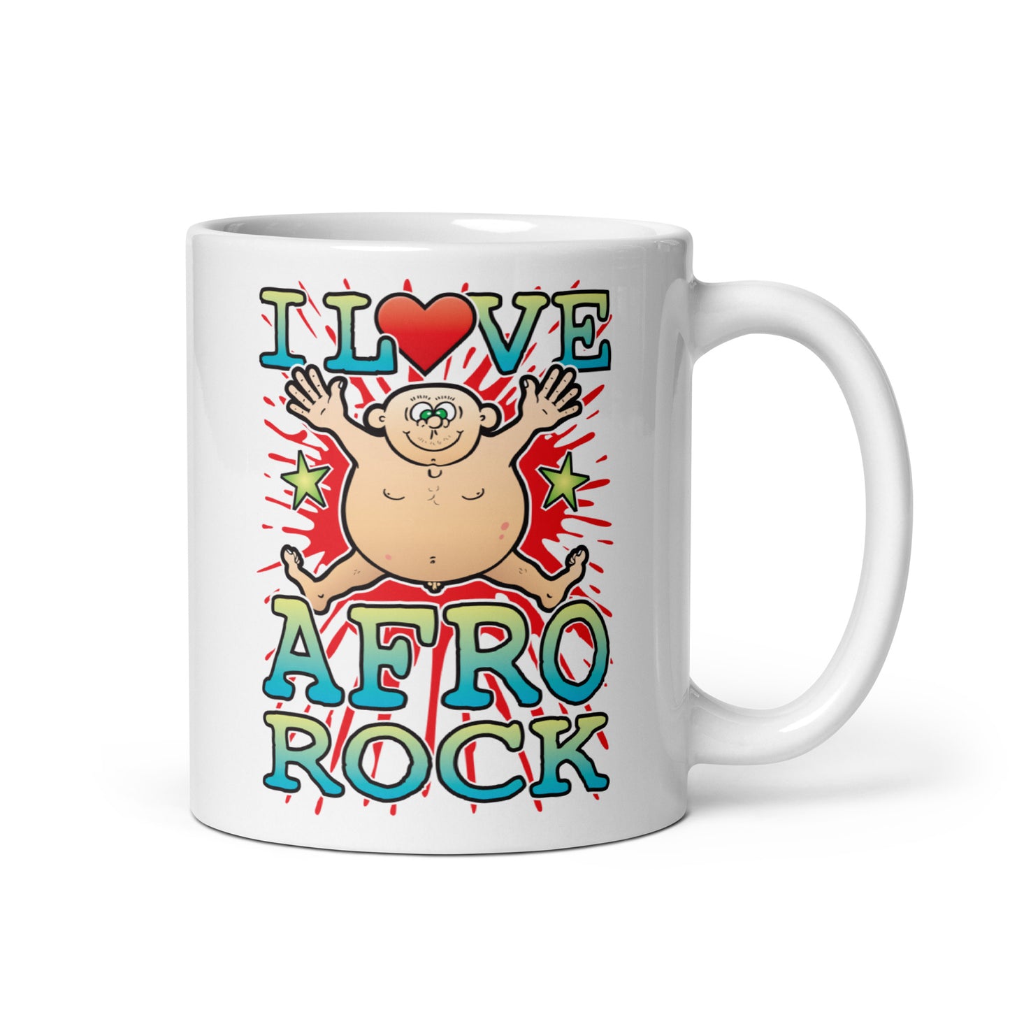 I Love Afro Rock Ceramic Mug