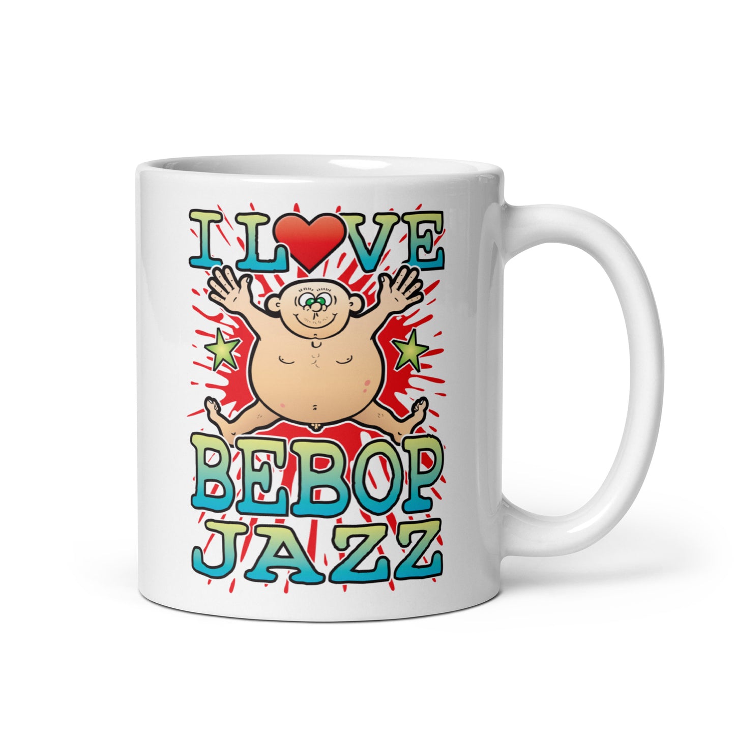 I Love Bebop Jazz Ceramic Mug