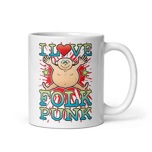 I Love Folk Punk Ceramic Mug