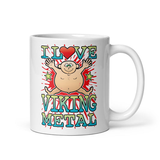 I Love Viking Metal Ceramic Mug