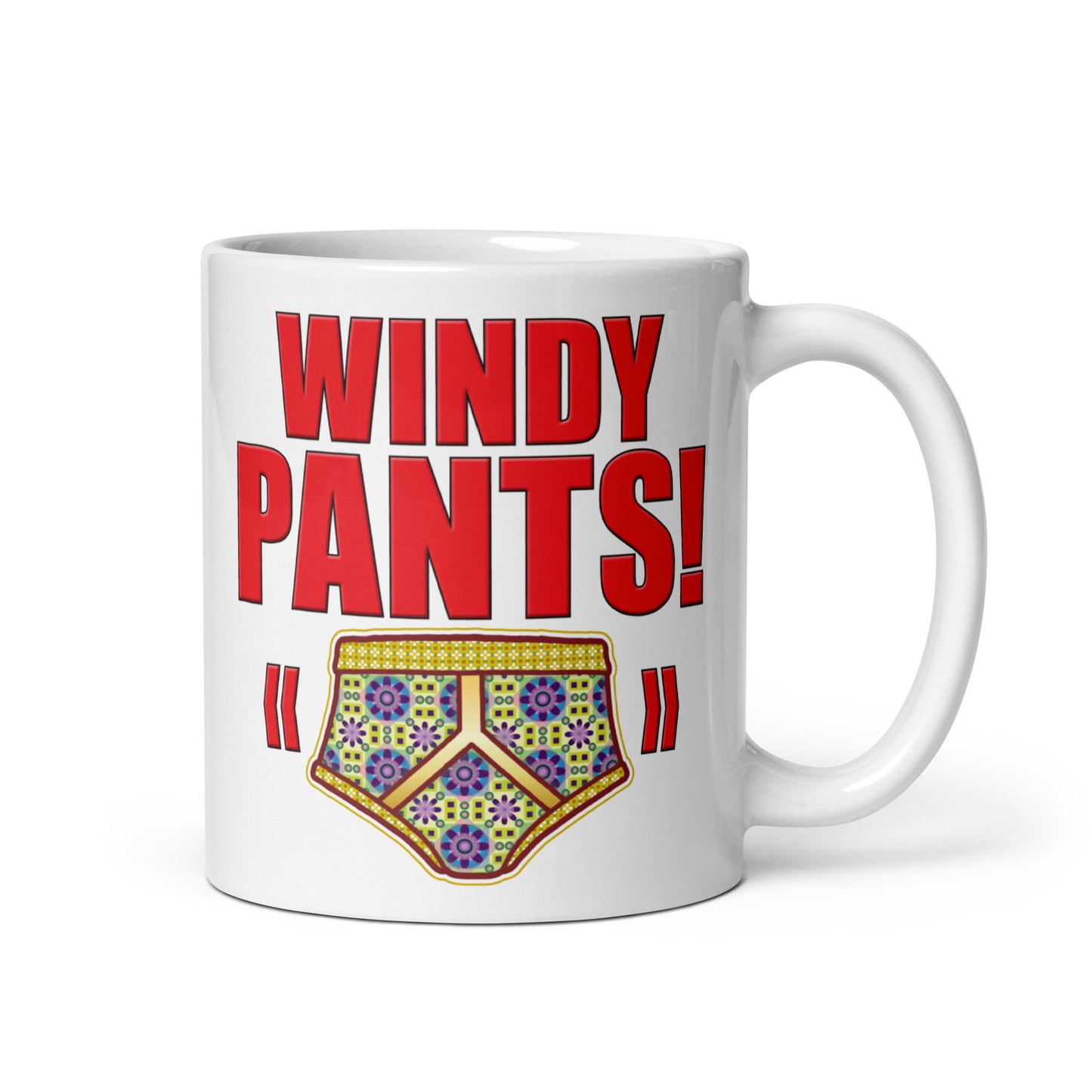 Windy Pants Funny Slogan Ceramic 11oz Mug