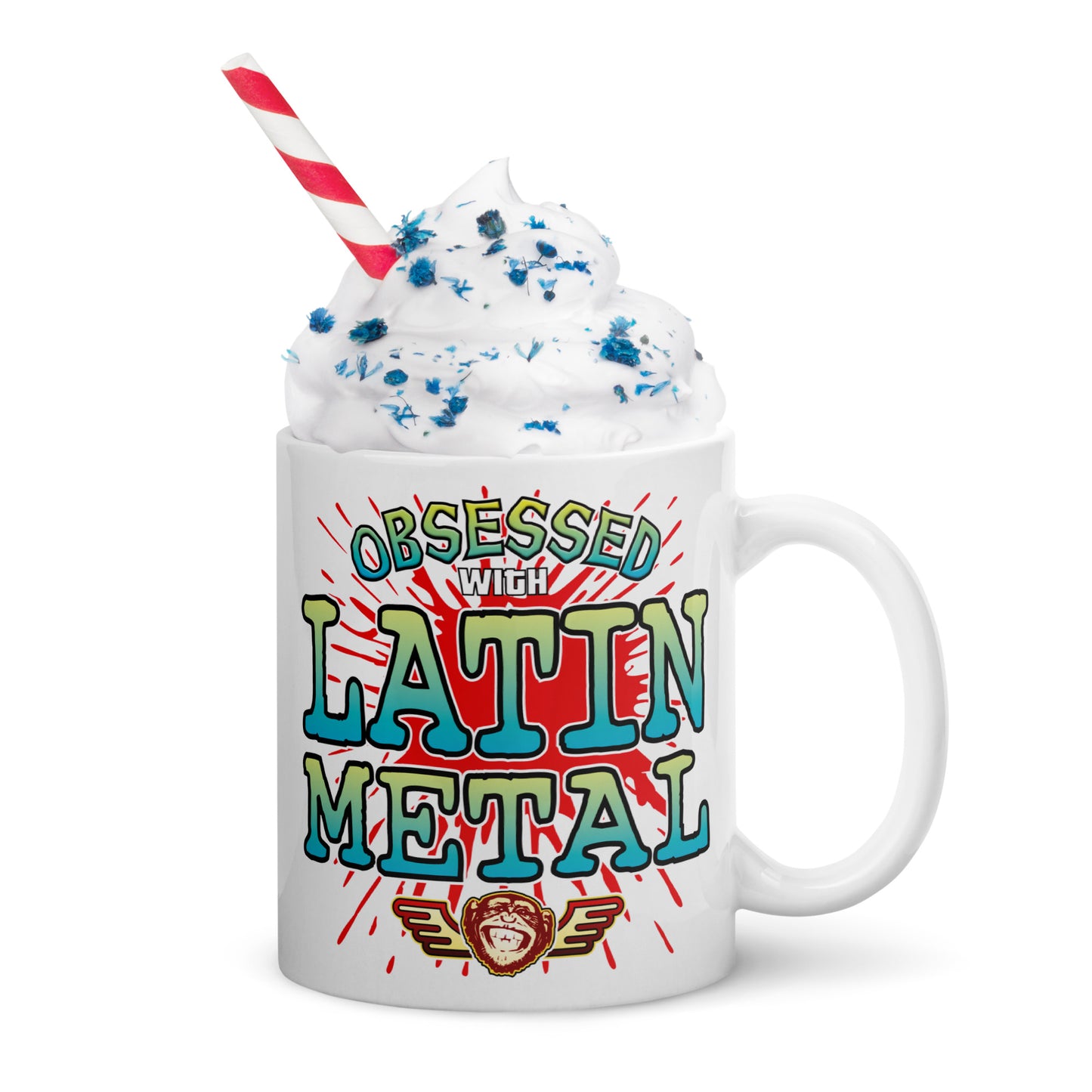 Latin Metal Ceramic Mug