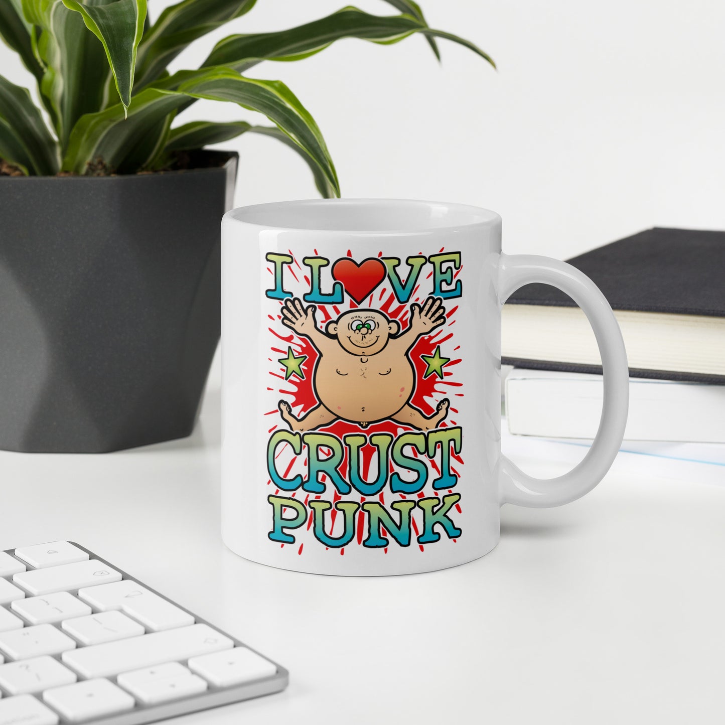 I Love Crust Punk Ceramic Mug