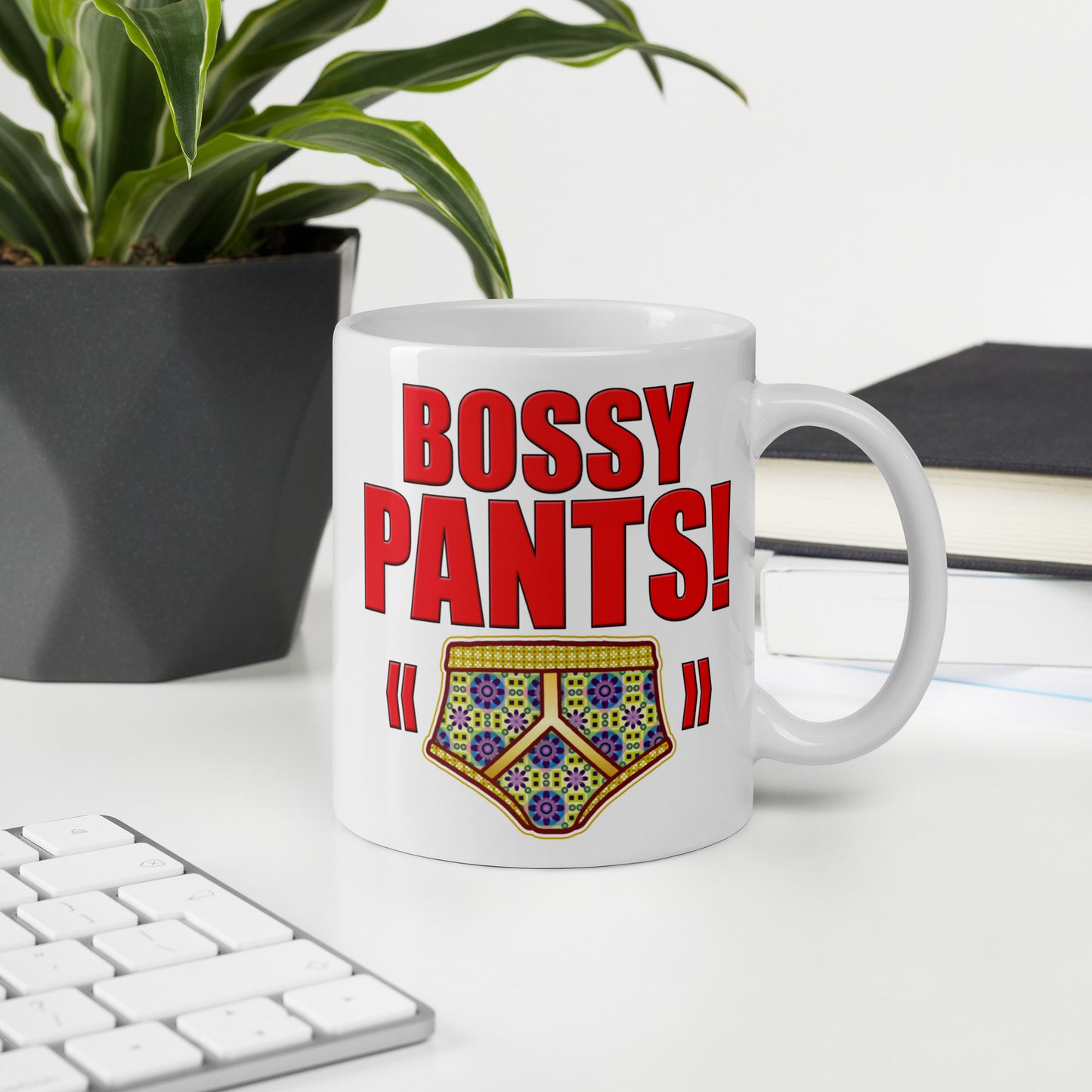 Bossy Pants Funny Slogan Ceramic 11oz Mug